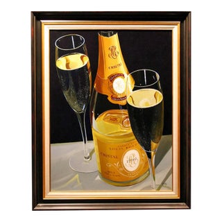 Thomas Stiltz "Cristal Tonight" Original Signed Original Oil Still Life Painting For Sale