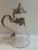 Metal Vintage Glass and Pewter Decanter With Lid and Handle Detailed With Grape Vines Motif Made in Italy For Sale - Image 7 of 14