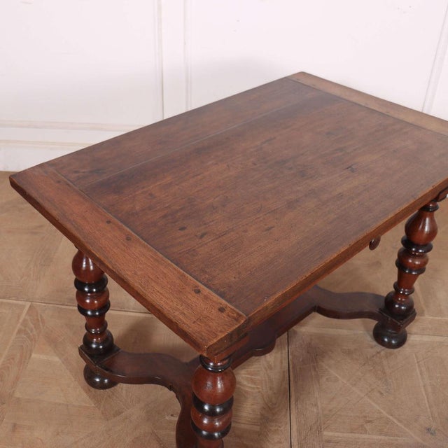 Brown Italian Walnut Side Table For Sale - Image 8 of 11