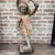 Antique Large Iron Garden Statue " Dancing Nymph With Scarf" on Plinth For Sale - Image 11 of 12