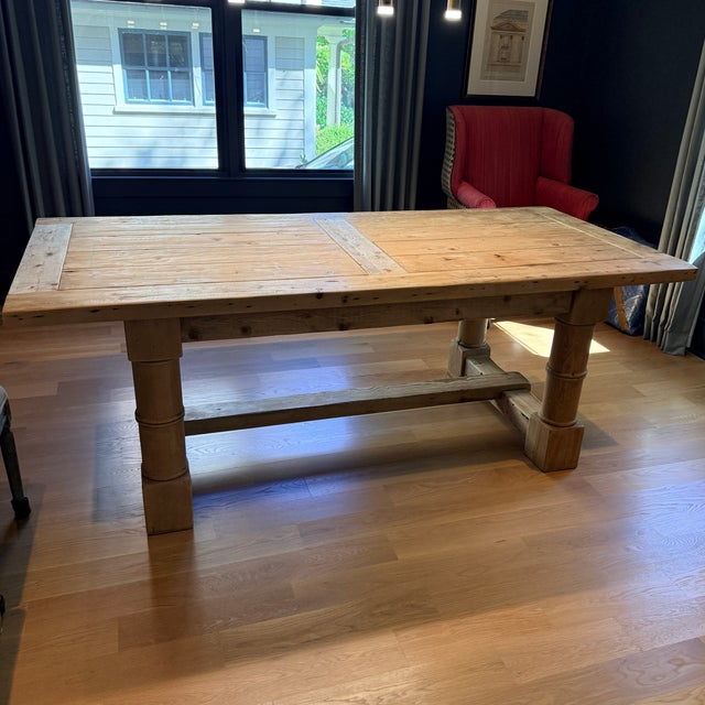 Restoration Hardware Salvaged Wood Gun Barrel Extension Dining Table For Sale - Image 10 of 11