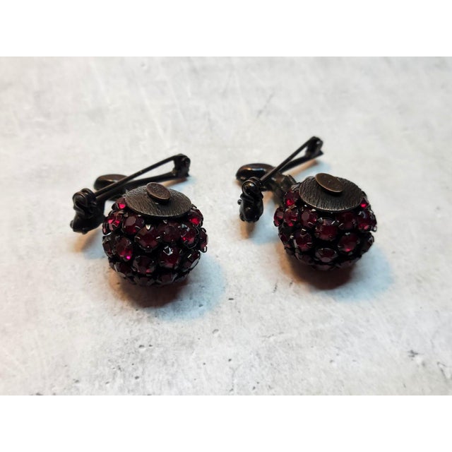 Vintage Rhinestone Cherry Brooches Set For Sale In Cleveland - Image 6 of 8