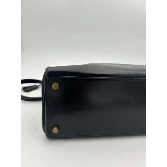 Hermès Black Box Leather Kelly 1998 For Sale - Image 12 of 12