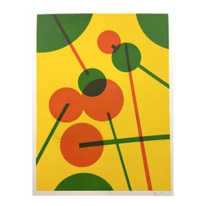 Henri Sommes Abstract Geometric Serigraph