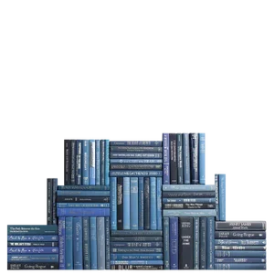 Decorative Books - Denim & Silver Book Wall - Set of 75 Blue Books
