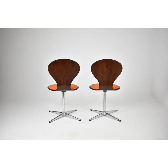 Burnt Orange Pair of Vintage Chairs by Elmar Flötotto, Germany, 1960s For Sale - Image 8 of 16