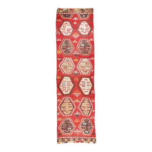 1940 Vintage Flatweave Kilim Runner