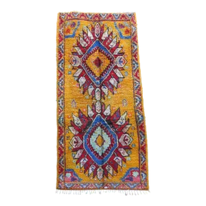 Moroccan Handwoven Vintage Rug - 4'6" X 9'5" Ft