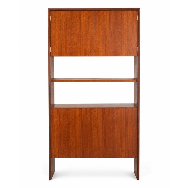 A fully restored G-Plan mid-century room divider and display unit, combining elegant proportions with practical storage...