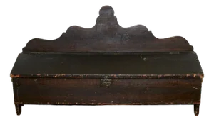 Solid Fir Storage Case with Tilting Top, 19th Century