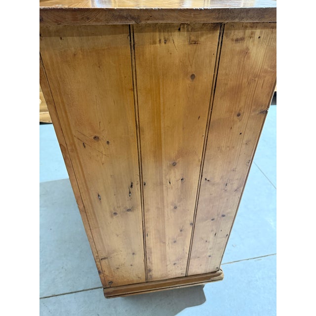 Antique Pine Cupboard With Porcelain Knobs From England For Sale - Image 16 of 18