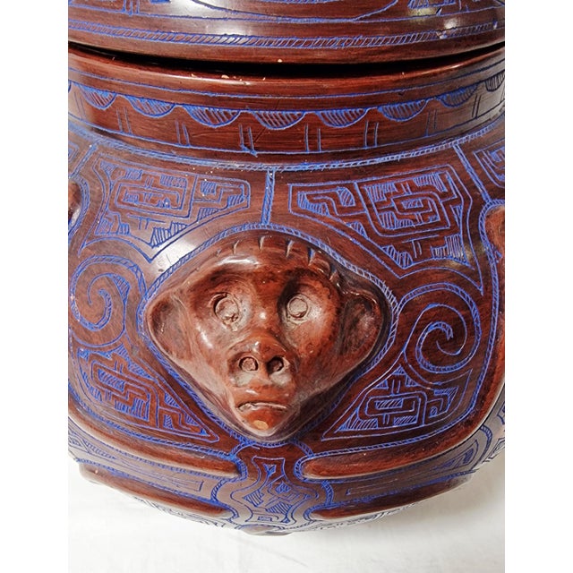 Brazilian Marajoara Ceramic Vase in the style of Raimundo Cardoso, 1980s For Sale - Image 8 of 13