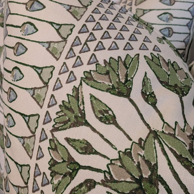 Thibaut Cairo Pillows in Green - Double Sided Pair For Sale In Greensboro - Image 6 of 8