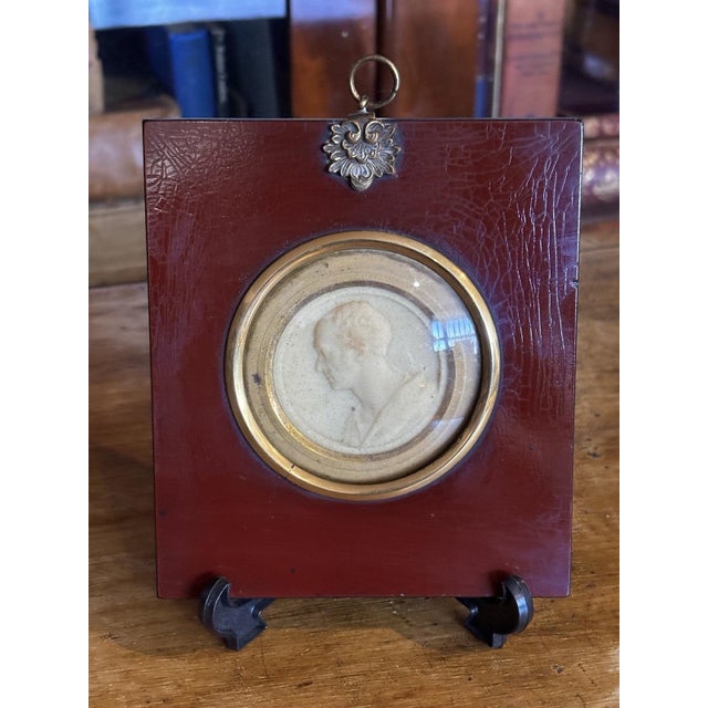 Wood Georgian Framed Grand Tour Portrait, 1819 For Sale - Image 7 of 10