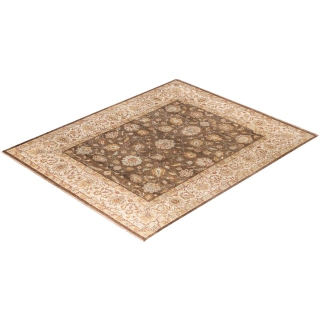 Green Oushak, One-of-a-Kind Hand-Knotted Area Rug - Green, 8' 2" x 9' 9" For Sale - Image 8 of 8