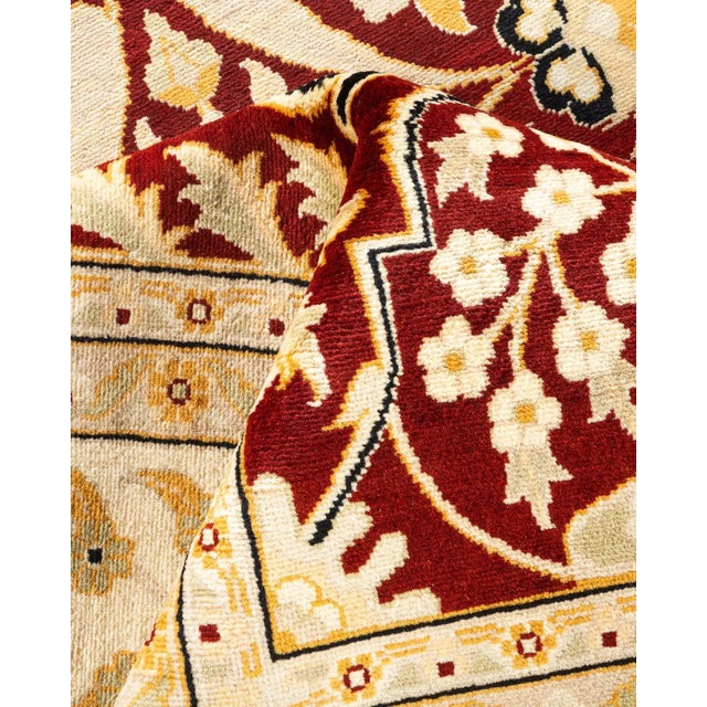 Textile Mogul, One-of-a-Kind Hand-Knotted Area Rug in Red, 9' 3" x 12' 2" For Sale - Image 7 of 8