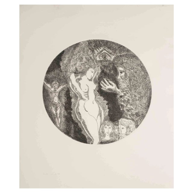 Gianpaolo Berto, The Vision, Etching, 1974 For Sale