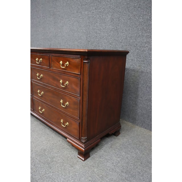 Chippendale Henkel Harris Chippendale Style Mahogany 12-Drawer Dresser, 2000 For Sale - Image 3 of 13