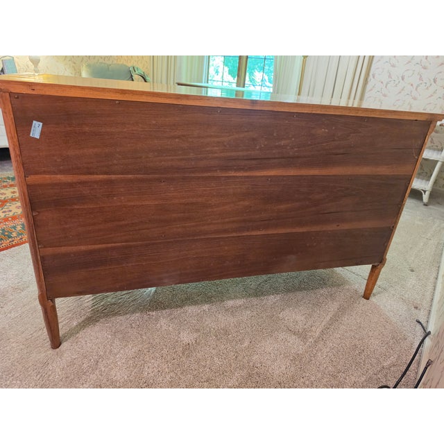 Mid-Century Modern Tomlinson "Sophisticate" Pecan & Butternut Dresser Bachelor's Chest For Sale - Image 15 of 16