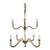 Gilt Metal Leaf Chandelier by Miamar Home For Sale
