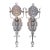 1920s Nickel Plated Brass or Bronze Spanish Revival Wall Sconces #2616 - a Pair For Sale