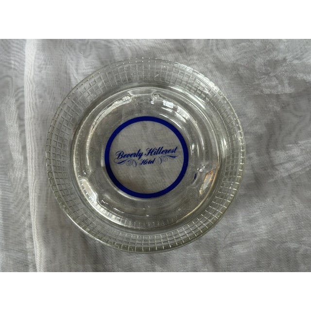 Add a Hollywood, California touch to your home decor with this vintage Beverly Hillcrest Hotel ashtray. The vintage glass...