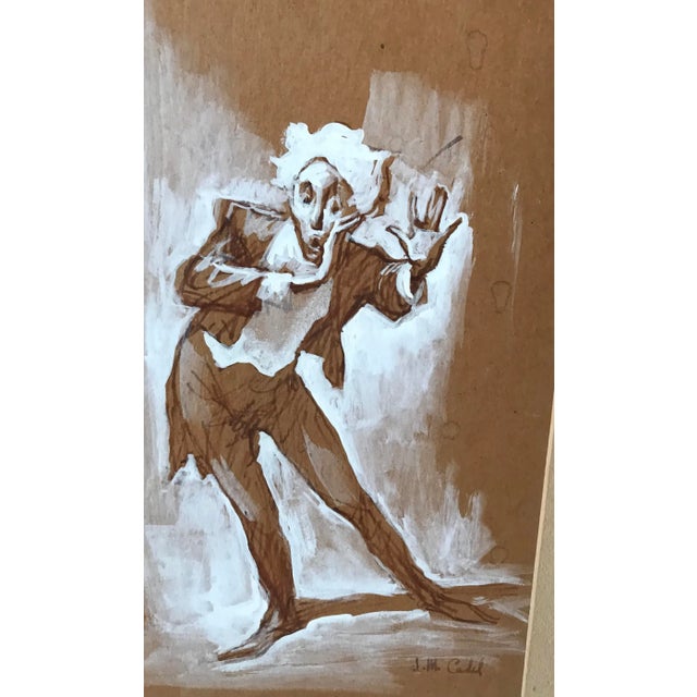 Musicians Watercolor Paintings - a Pair For Sale - Image 10 of 11