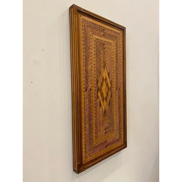 1950s Wooden Inlaid Decorative Panel For Sale In Little Rock - Image 6 of 10