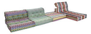 Mah Jong Modular Sofa with Upholstery from Missoni by Hans Hopfer for Roche Bobois, 2010s, Set of 7