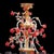 Goldenrod Rezzonico Chandelier in White-Gold-Red Murano Glass, 1950s For Sale - Image 8 of 9