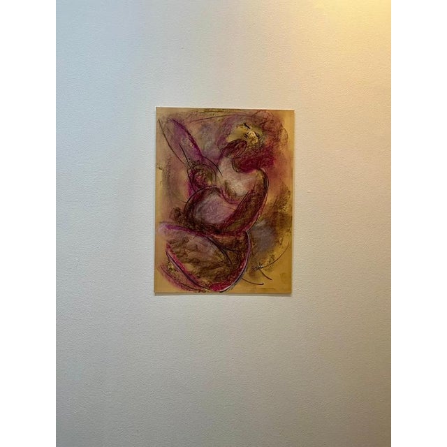 Paper Gilbert Pauli, Future Mother, Pastel on Paper, 1990 For Sale - Image 7 of 10