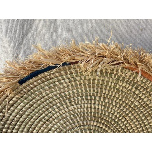 2020s Boho Woven Dried Seagrass Wall Accent For Sale - Image 5 of 6