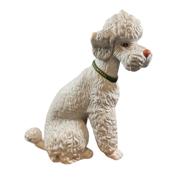 White Ardalt Lenwile Large Ceramic Poodle Figurine For Sale - Image 8 of 9