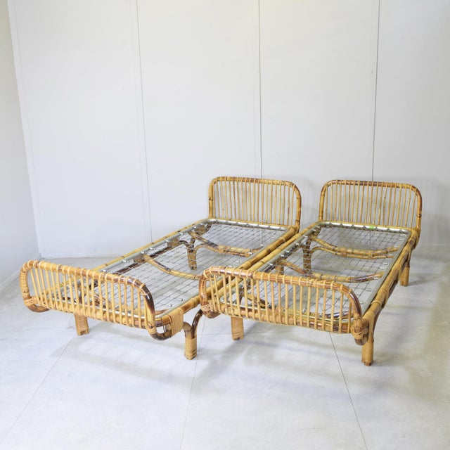 Daybeds in Bamboo and Rattan from Tito Agnoli, 1960s, Set of 2 For Sale - Image 14 of 14