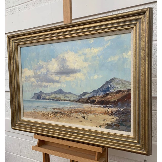 James Longueville PS, RBSA, Landscape Seascape Painting of Coast from Nefyn in North Wales by British Artist, Circa 1999 For Sale - Image 4 of 9