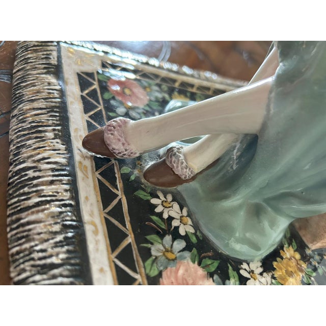 Art Deco Polychrome Ceramic Maternità Sculpture by Vincenzo Bertolotti, Italy, 1930s For Sale - Image 18 of 18