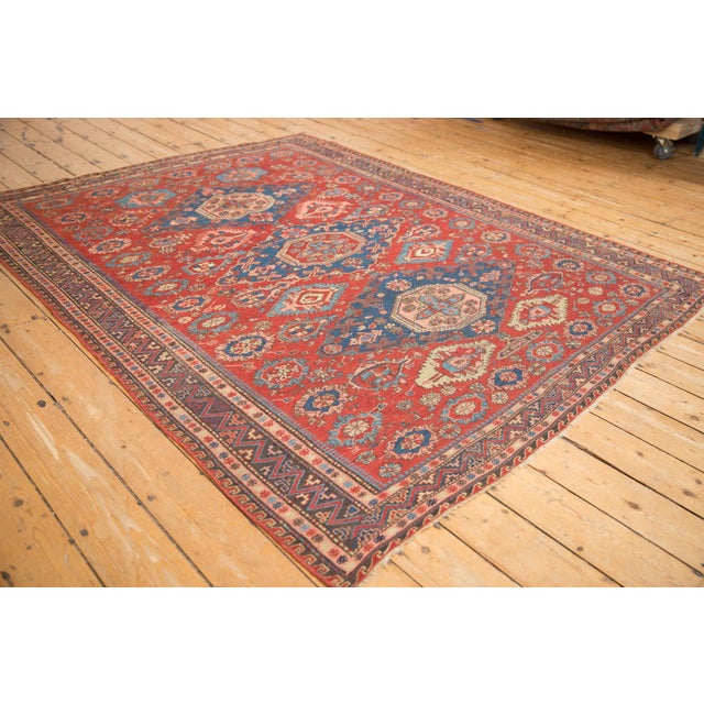 1910s Antique Caucasian Soumac Carpet - 6'1" x 7'8" For Sale - Image 5 of 10