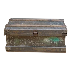 Early 20th C. Distressed Metal Chest C.1930