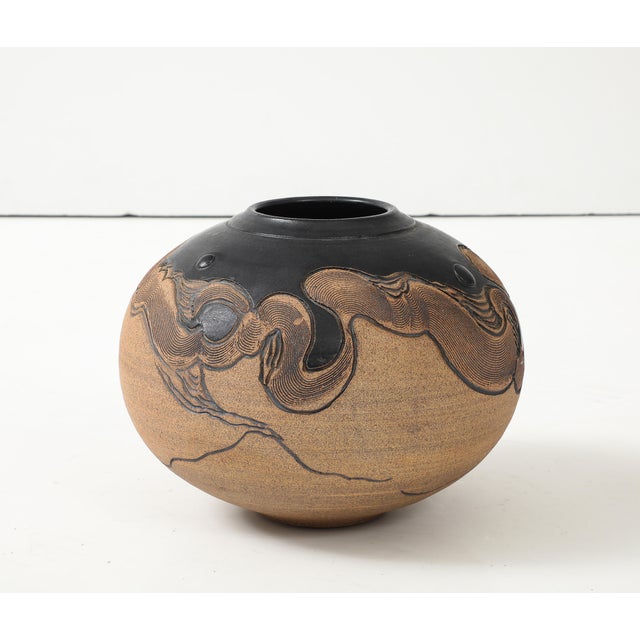 1980's "Signed" Studio Made Pottery Vase For Sale - Image 9 of 12