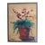 Vintage Original Still Life Potted Begonia Flower Oil Painting Signed For Sale