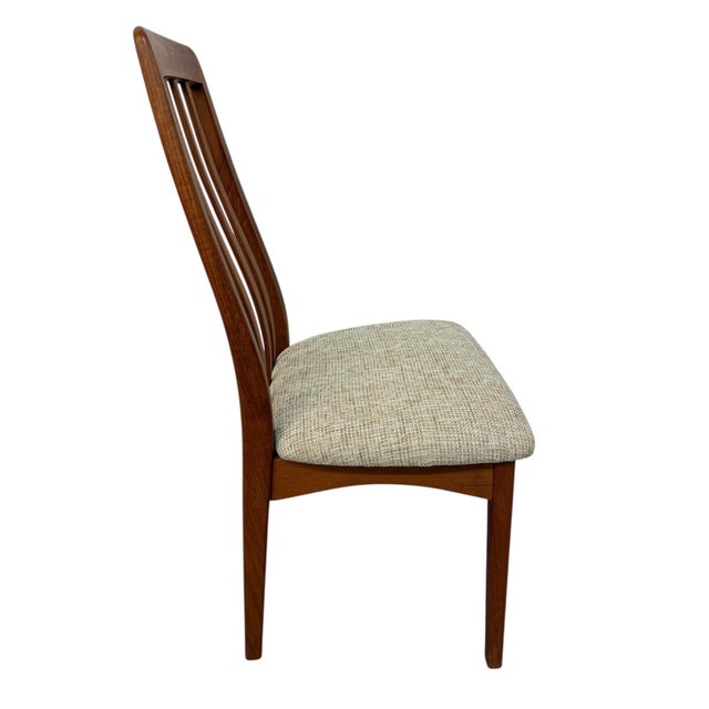 Brown Vintage Danish Modern Teak "Eva" Style Dining Chairs - Set of 8 For Sale - Image 8 of 9