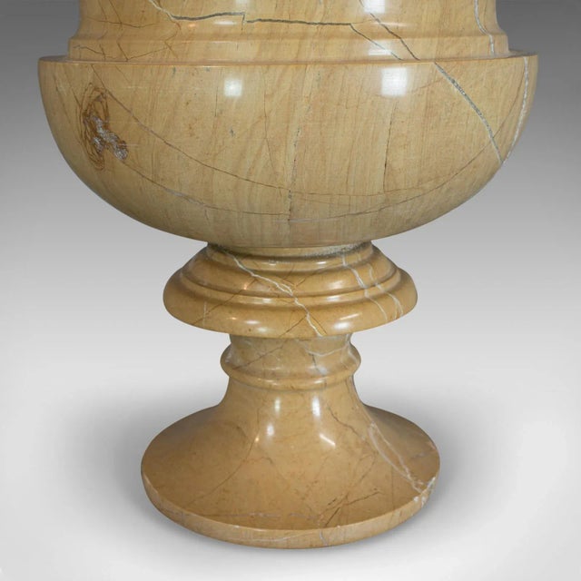 Late 20th Century Golden Pearl Marble Ornamental Baluster Urn For Sale - Image 12 of 13