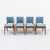 Cornflower Blue Maurice Pré Attributed Mid Century Modern Oak & Mahogany Dining Chairs, France 1950s For Sale - Image 8 of 14
