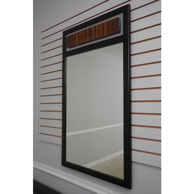 Mid-Century Modern John Stuart Mid-Century Modern Ebony Chrome and Wood Dresser With Mirror For Sale - Image 3 of 18