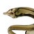 Large Art Glass Swan Vase Green Brown Swirl Handblown Mid-Century Modern Sooner Glass For Sale - Image 11 of 16