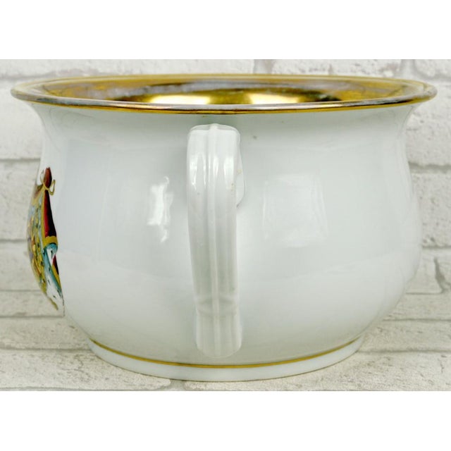 French Rare Porcelain Ease Pot With the Arms of Napoleon I and Marie-Louise - 19th Century For Sale - Image 3 of 7