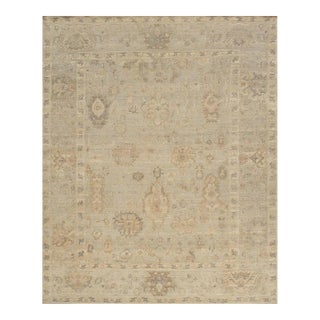 Oushak Wool Blue Area Rug, 9' 1'' X 11' 9'' For Sale
