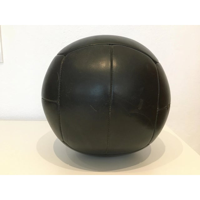 Animal Skin Vintage Leather 4kg Medicine Ball, 1930s For Sale - Image 7 of 9