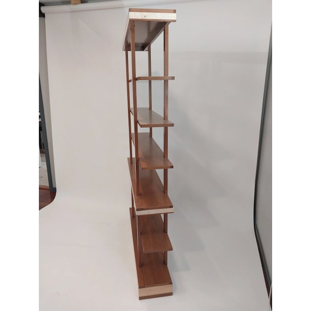 2020s Cherry Bookcase With Curly Maple Accent - 50" For Sale - Image 5 of 11