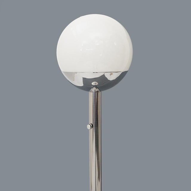Metal Floor Lamp in Chromed Metal and Glass from Luci, 1970s For Sale - Image 7 of 14